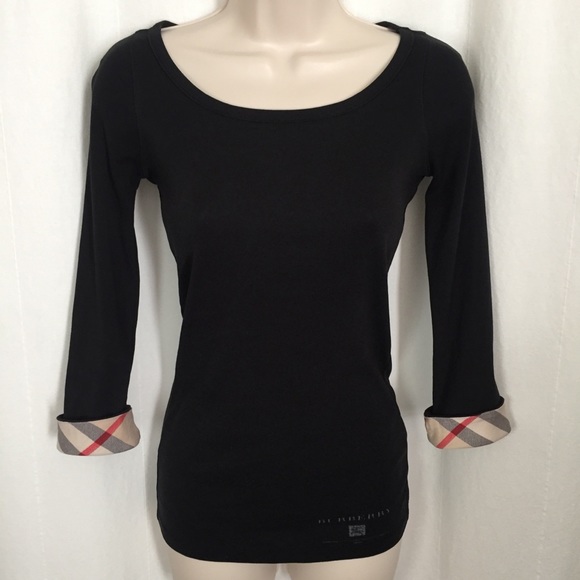 Burberry Brit XS Black Cotton Top - Picture 2 of 8